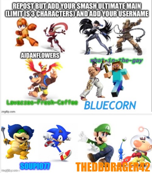yes. i actually play olimar | THEDBDRAGER42 | image tagged in smash bros,super smash bros,nintendo | made w/ Imgflip meme maker
