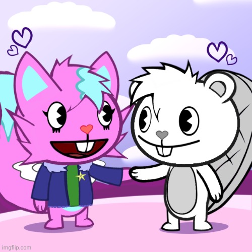 silly nilly ocs | image tagged in kitty x koda art by grisy | made w/ Imgflip meme maker