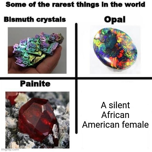 That's Crazy! | A silent African American female | image tagged in some of the rarest things in the world,black | made w/ Imgflip meme maker