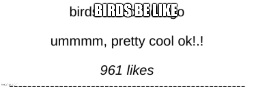 heck yeah | BIRDS BE LIKE | made w/ Imgflip meme maker