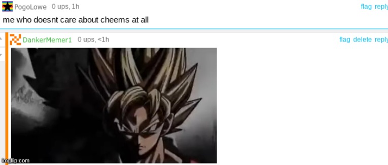 everyone silents him NOW | image tagged in cheems,goku | made w/ Imgflip meme maker