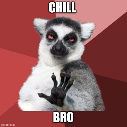 Chill Out Lemur Meme | CHILL BRO | image tagged in memes,chill out lemur | made w/ Imgflip meme maker