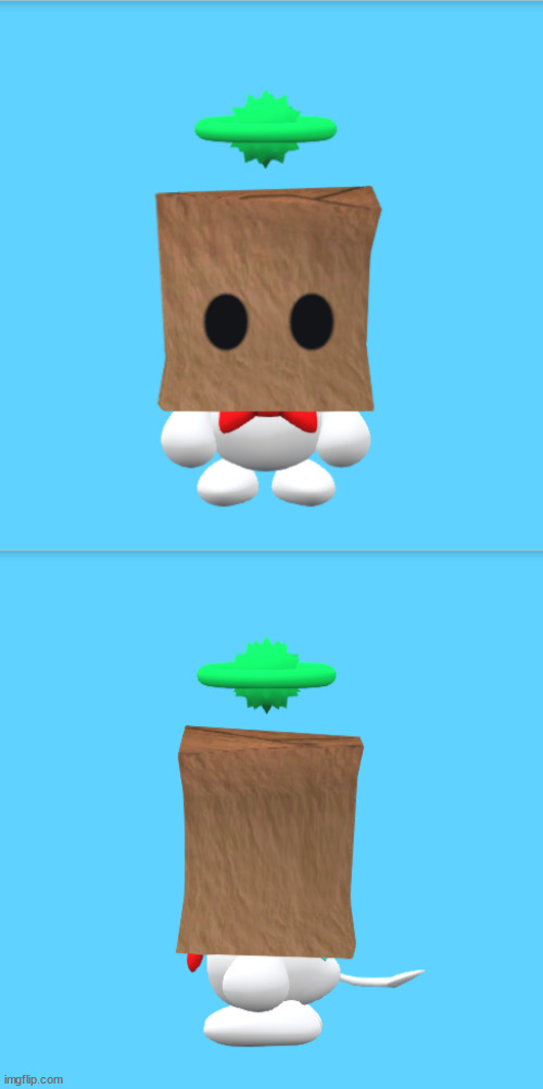 say hi to chaggy :) (dont ask him to take off the bag) | made w/ Imgflip meme maker