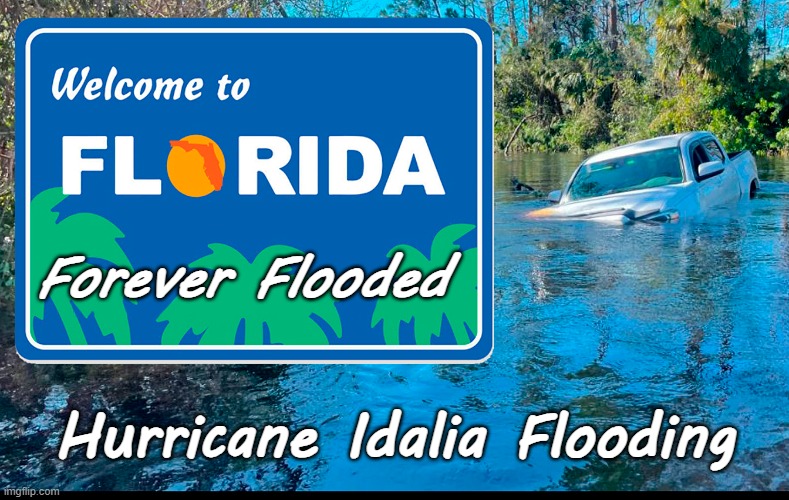 Forever Flooded | Forever Flooded; Hurricane Idalia Flooding | image tagged in florida,hurricane,idalia,flooding | made w/ Imgflip meme maker