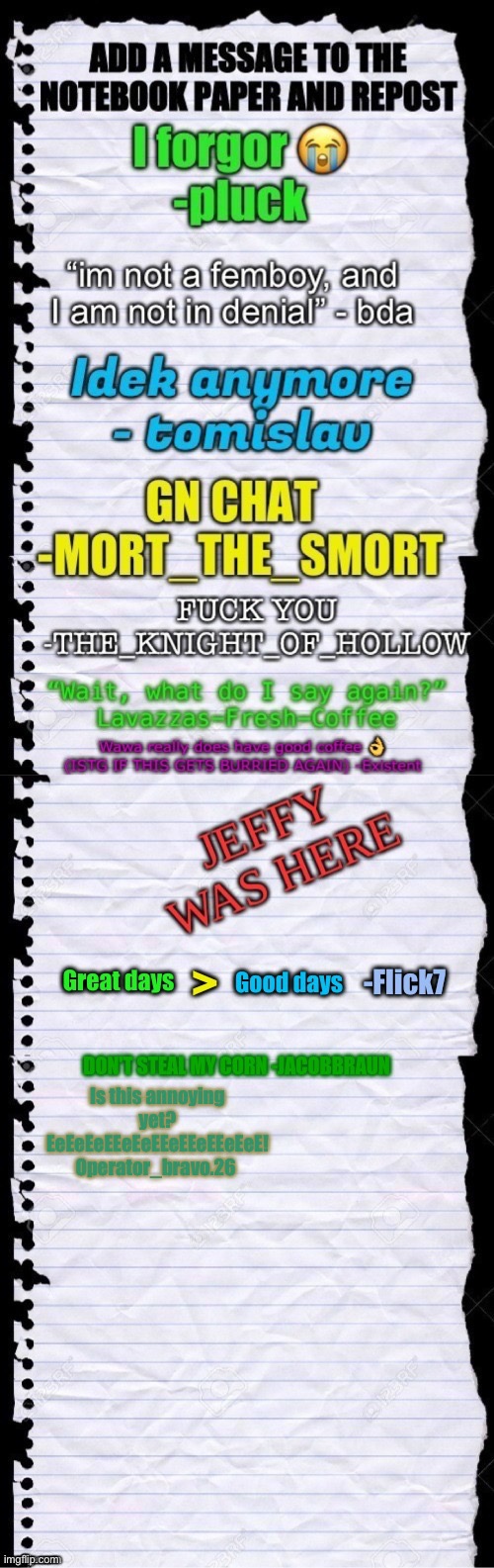 Is this annoying yet? EeEeEeEEeEeEEeEEeEEeEeE!
Operator_bravo.26 | made w/ Imgflip meme maker