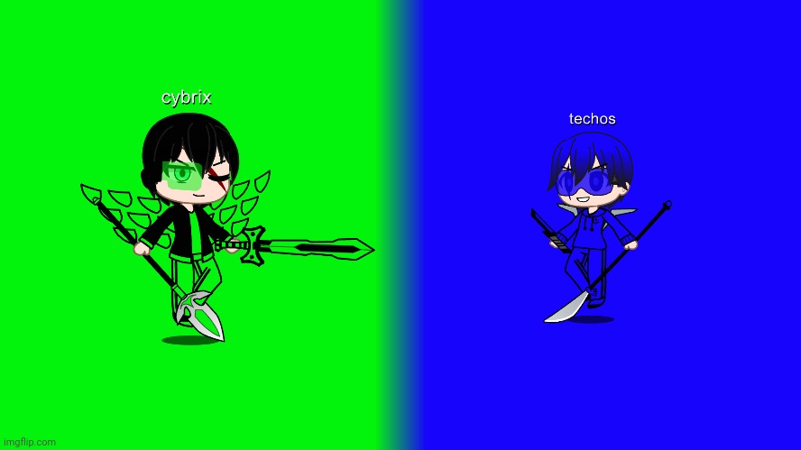 Me and my little brother as demigods! | image tagged in gacha club | made w/ Imgflip meme maker
