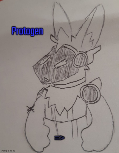 Protogen (request from The.Real.Slim.Shady ) | Protogen; => | image tagged in protogen | made w/ Imgflip meme maker