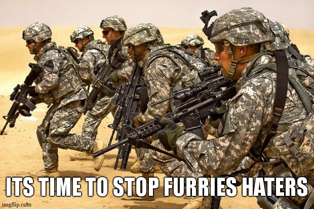 Military  | ITS TIME TO STOP FURRIES HATERS | image tagged in military | made w/ Imgflip meme maker