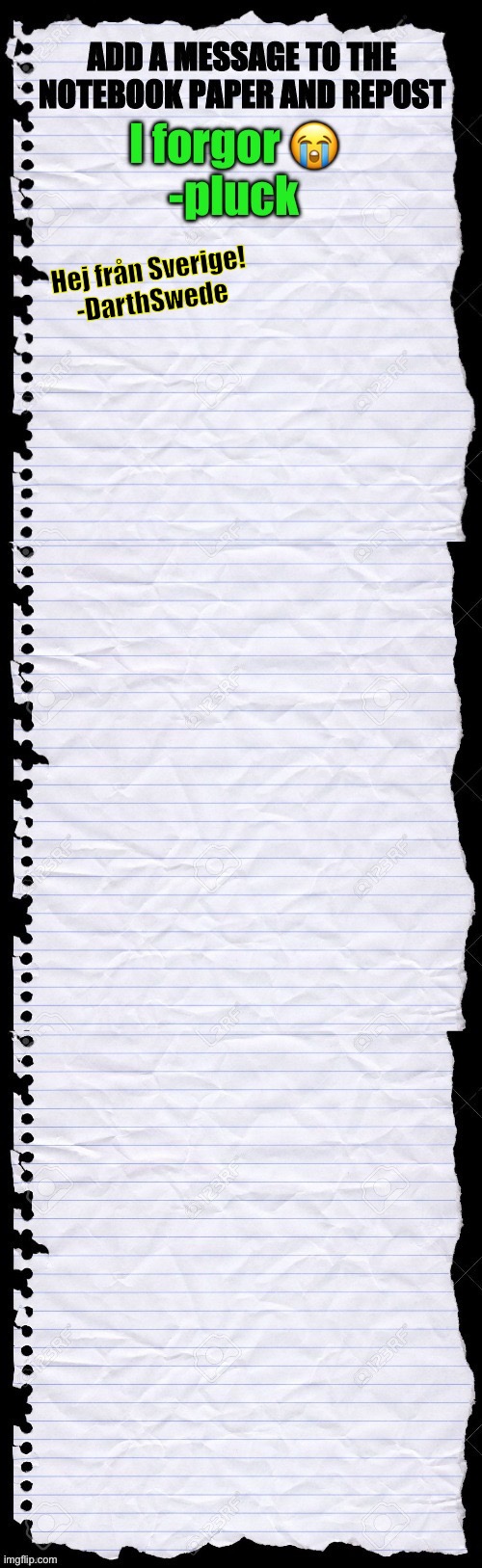Hej från Sverige!
-DarthSwede | made w/ Imgflip meme maker
