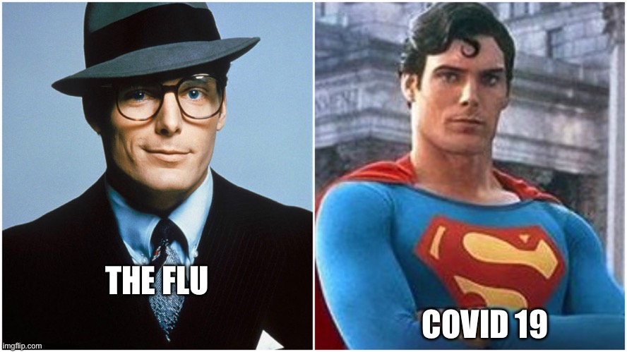 Covid | COVID 19; THE FLU | image tagged in covid-19 | made w/ Imgflip meme maker