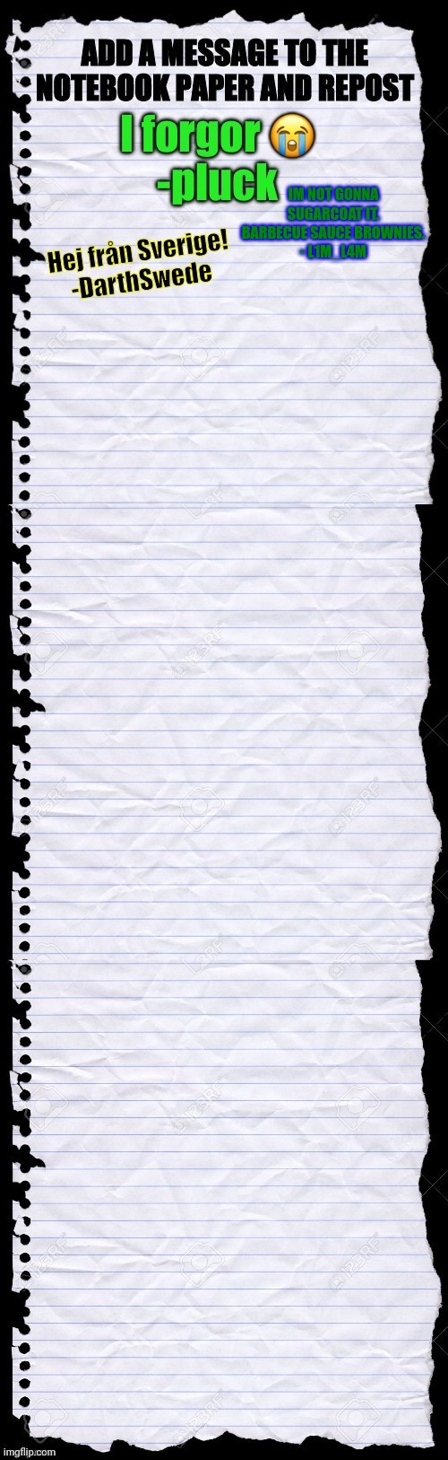 IM NOT GONNA SUGARCOAT IT.
BARBECUE SAUCE BROWNIES.
- L1M_L4M | made w/ Imgflip meme maker