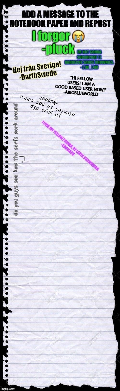 I LOVE MY YELLOW PIKMAN, HE LOVES SWIMMBING

- CINNABOX | made w/ Imgflip meme maker