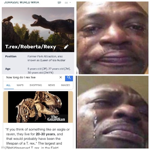 rexy... no | image tagged in jurassic park | made w/ Imgflip meme maker