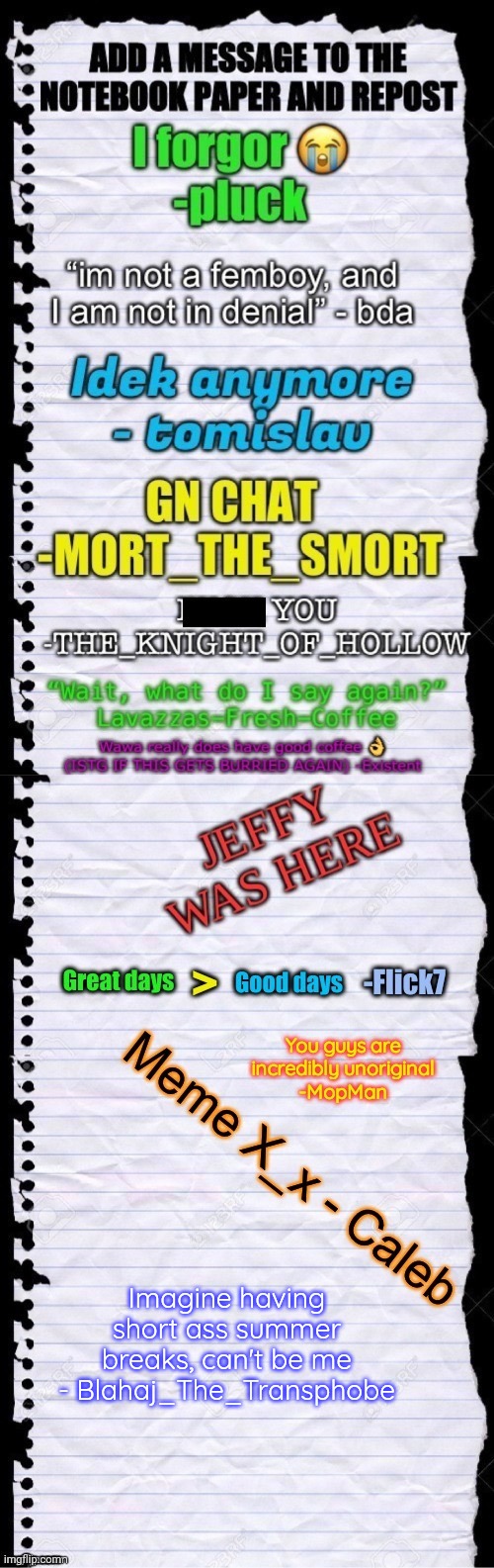 Imagine having short ass summer breaks, can't be me - Blahaj_The_Transphobe | made w/ Imgflip meme maker