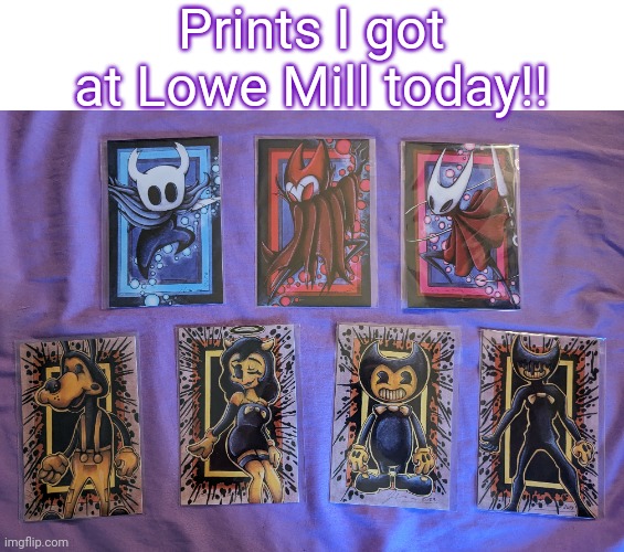 I also got lunch at Dragon Forge Cafe, a Suzy Pop, and a Piper&Leaf frother | Prints I got at Lowe Mill today!! | made w/ Imgflip meme maker