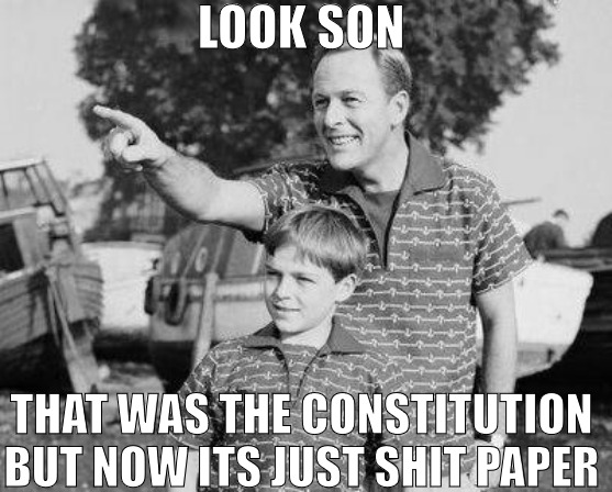 POLITICS SUCK | LOOK SON; THAT WAS THE CONSTITUTION 
BUT NOW ITS JUST SHIT PAPER | image tagged in memes,look son | made w/ Imgflip meme maker
