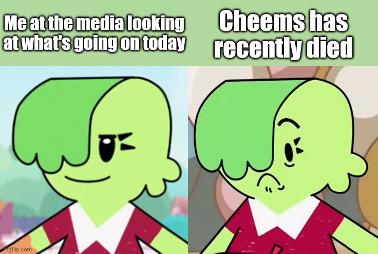 Why is year 2023 like this to me? | Me at the media looking at what's going on today; Cheems has recently died | image tagged in cheems,memes,ba da bean,funny,2023 | made w/ Imgflip meme maker