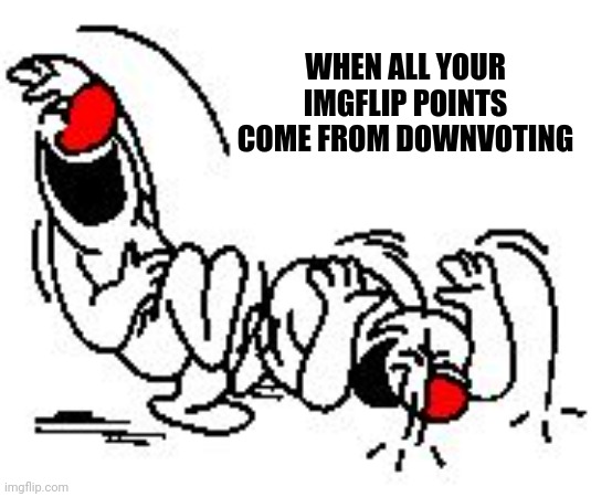 LOL Hysterically | WHEN ALL YOUR IMGFLIP POINTS COME FROM DOWNVOTING | image tagged in lol hysterically | made w/ Imgflip meme maker