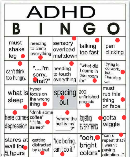 i have to do everything | image tagged in adhd bingo | made w/ Imgflip meme maker