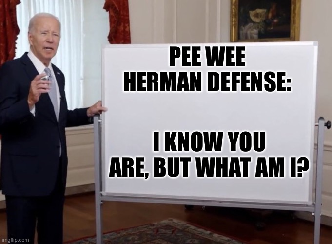 Democrat Party platform is Projection, Projection, Projection | PEE WEE HERMAN DEFENSE:; I KNOW YOU ARE, BUT WHAT AM I? | image tagged in bidenomics,biden,democrat,incompetence,corruption,dementia | made w/ Imgflip meme maker