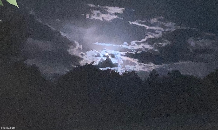 The sky during tonight’s great blue moon | made w/ Imgflip meme maker