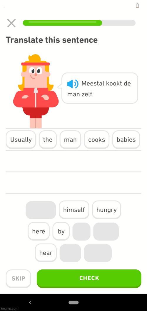 Usually the man cooks babies | image tagged in usually the man cooks babies | made w/ Imgflip meme maker