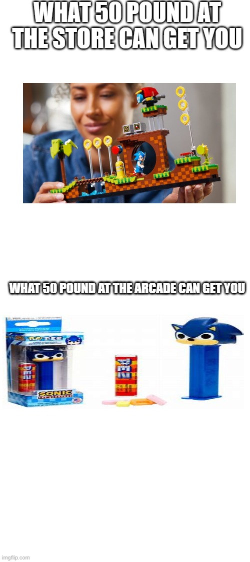 bruh.... | WHAT 50 POUND AT THE STORE CAN GET YOU; WHAT 50 POUND AT THE ARCADE CAN GET YOU | image tagged in certified bruh moment,goofy ahh | made w/ Imgflip meme maker