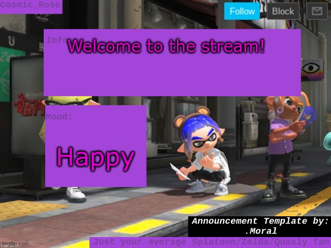 Bonjourino | Welcome to the stream! Happy | image tagged in cosmic has an announcement | made w/ Imgflip meme maker