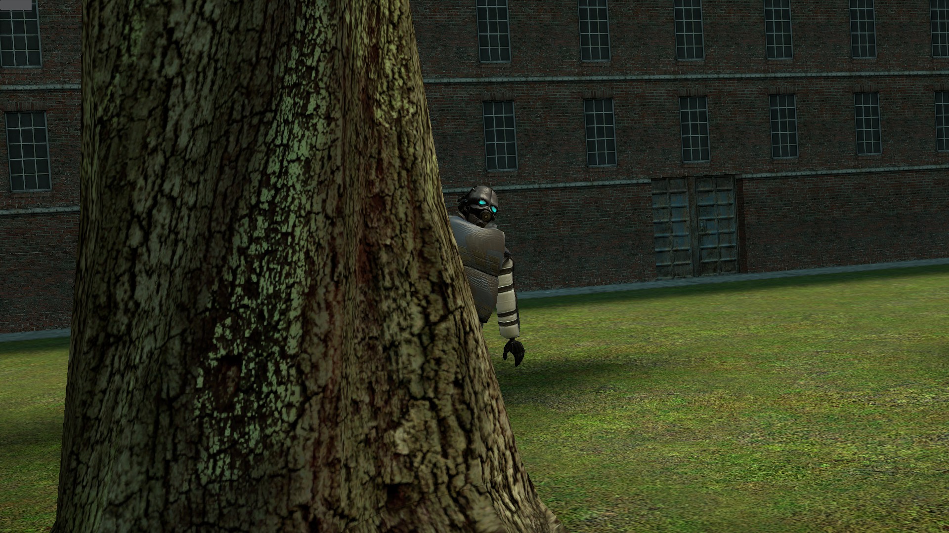 High Quality Combine Soldier hiding behind tree Blank Meme Template