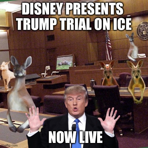 Trump on ice | DISNEY PRESENTS 
TRUMP TRIAL ON ICE; NOW LIVE | image tagged in trump on ice,gifs,funny,memes | made w/ Imgflip meme maker