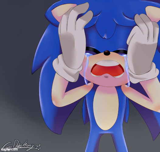 Sonic crying | image tagged in sonic crying | made w/ Imgflip meme maker