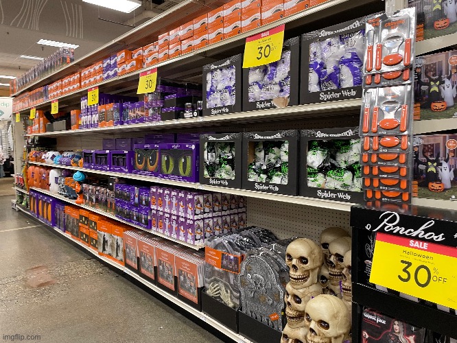 the halloween isle at the store | made w/ Imgflip meme maker