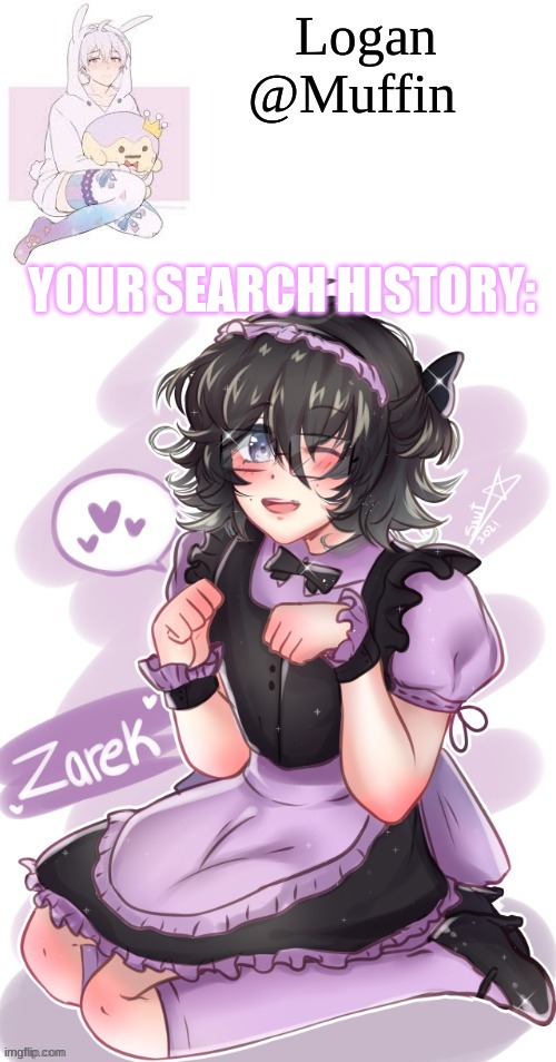 I just checked your search history | YOUR SEARCH HISTORY: | image tagged in logan's femboy temp | made w/ Imgflip meme maker