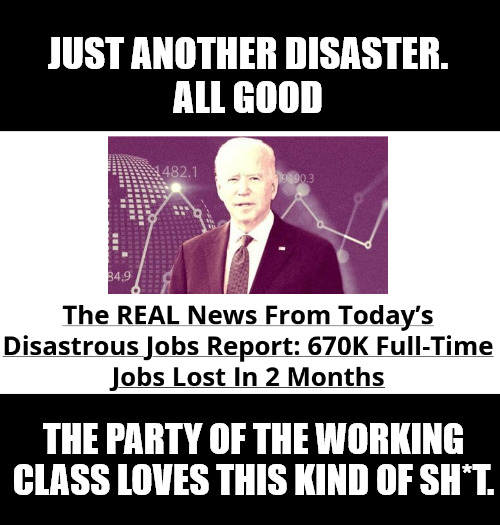 Dems love it | JUST ANOTHER DISASTER.
ALL GOOD; THE PARTY OF THE WORKING CLASS LOVES THIS KIND OF SH*T. | image tagged in memes,politics | made w/ Imgflip meme maker