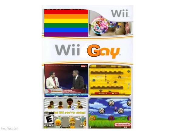 Wii GAY | image tagged in blank white template,wii,wii play,gay,why are you gay | made w/ Imgflip meme maker