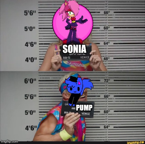 Barbie Jail | SONIA; PUMP | image tagged in barbie jail | made w/ Imgflip meme maker