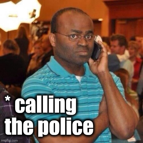 Calling the police | * calling
the police | image tagged in calling the police | made w/ Imgflip meme maker