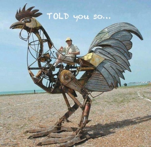 Steam-Punk Chicken | image tagged in steam-punk chicken | made w/ Imgflip meme maker