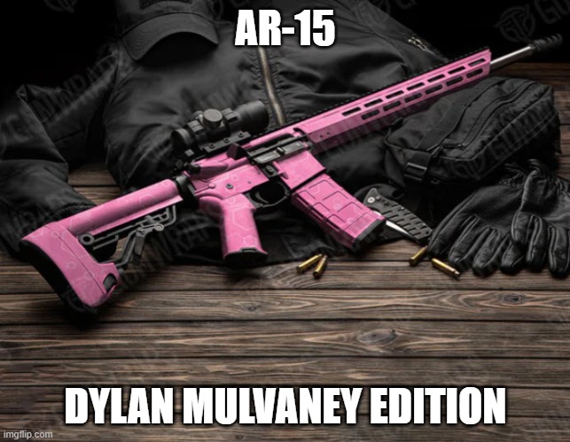 LGBTQ AR-15 Edition | AR-15; DYLAN MULVANEY EDITION | image tagged in ar 15 dylan mulvaney model | made w/ Imgflip meme maker