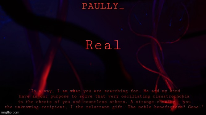 Paully's Five Pebbles quick announcement temp | Real | image tagged in paully's five pebbles quick announcement temp | made w/ Imgflip meme maker