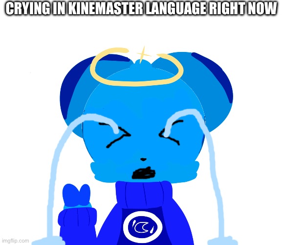 Sky (not badass) | CRYING IN KINEMASTER LANGUAGE RIGHT NOW | image tagged in sky not badass | made w/ Imgflip meme maker