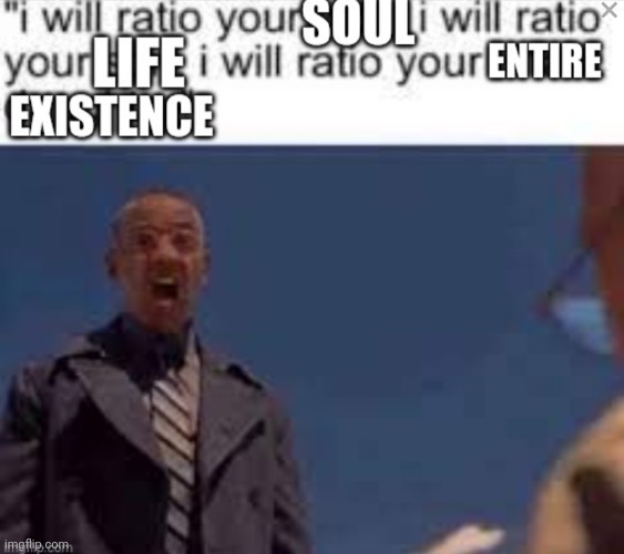 I will ratio your soul | image tagged in i will ratio your soul | made w/ Imgflip meme maker