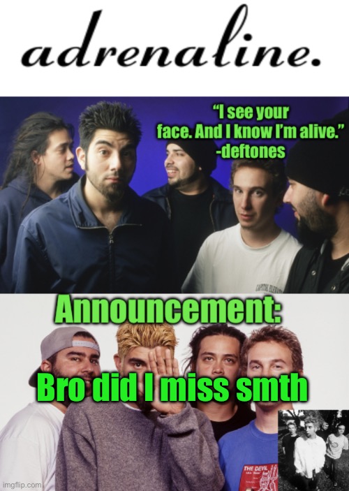 adrenaline announcement | Bro did I miss smth | image tagged in adrenaline announcement | made w/ Imgflip meme maker