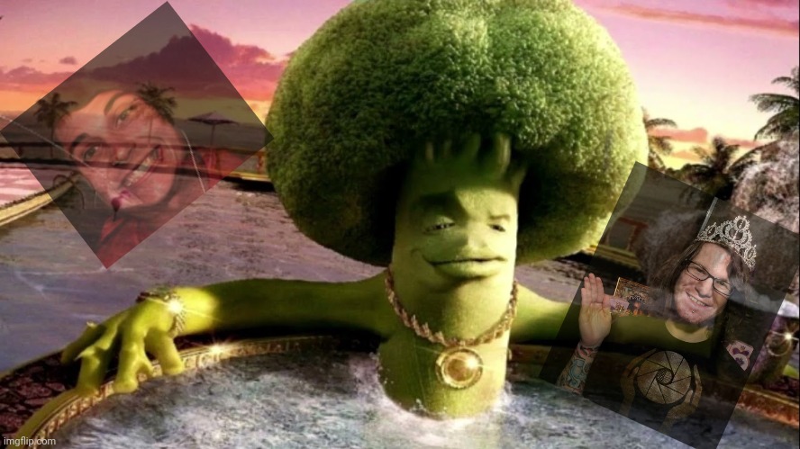 broccoli in hot tub | image tagged in broccoli in hot tub | made w/ Imgflip meme maker