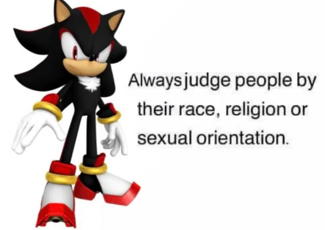 shadow always judge people by their race religion Blank Meme Template