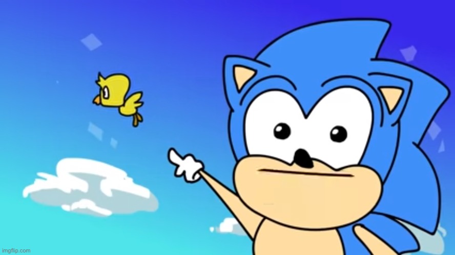 Guys Look, A Birdie (Sonic Edition!) | image tagged in guys look a birdie sonic edition | made w/ Imgflip meme maker