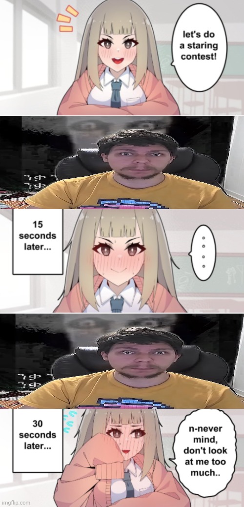 Staring Contest | image tagged in staring contest | made w/ Imgflip meme maker