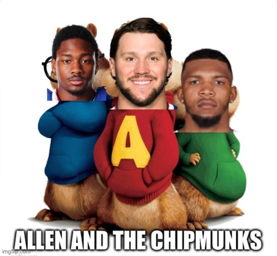 Allen and the chipmunks | image tagged in nfl memes | made w/ Imgflip meme maker