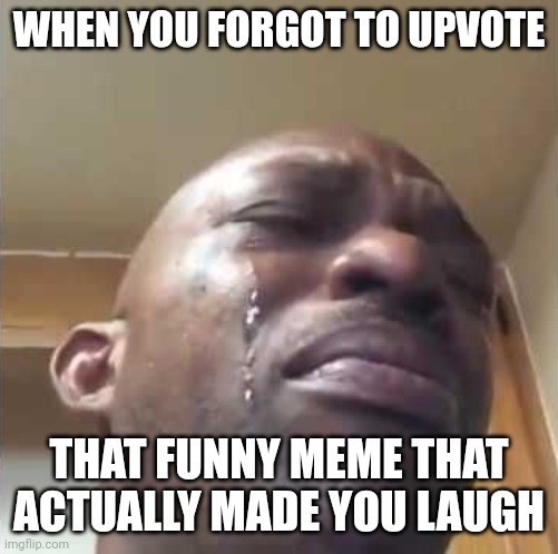 me today, | WHEN YOU FORGOT TO UPVOTE; THAT FUNNY MEME THAT ACTUALLY MADE YOU LAUGH | image tagged in crying guy meme,upvote,crying,sad | made w/ Imgflip meme maker