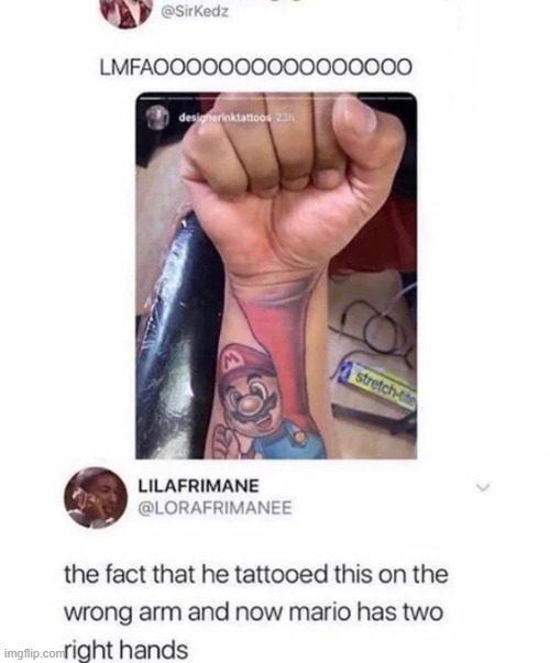 Mildésmallington tattoo | made w/ Imgflip meme maker
